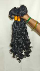 Cheveux humains indiens 100% naturels, ondulés, provenant de temples du sud de l'Inde, vendus en gros à prix d'usine - Product Image 5