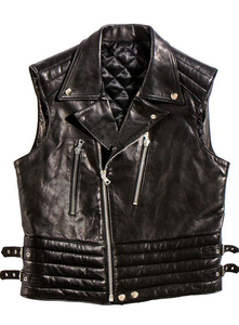 New Trend <b>Leather</b> <b>Vest</b> Sleeveless <b>Men</b> Outdoor Activity Winter Biker Cut Fashion <b>Leather</b> <b>Vests</b> - Product Image 3