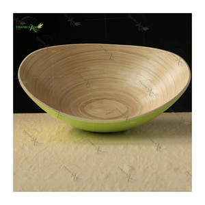 Durable Bamboo Fiber Eco Friendly <b>Disposable</b> Bamboo <b>Tableware</b> Handmade Vietnam Bowl Set Natural Rice Bowl Party - Product Image 6