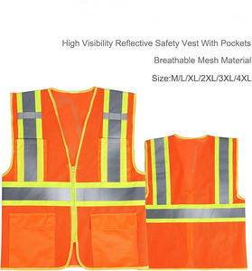 Chaleco de Seguridad Reflectante de Alta Visibilidad Personalizado al por Mayor para Hombre, Ropa de Trabajo para Ingenieros de Seguridad y Construcción, Logotipo Personalizable - Product Image 5