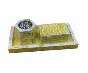 Moderno Quemador de Incienso Ecológico con Incrustaciones de Madreperla Hecho a Mano, Juego de Quemadores de Bakhoor para Uso Religioso, Alta Calidad, Ramadán, Eid, Festividades - Product Image 3