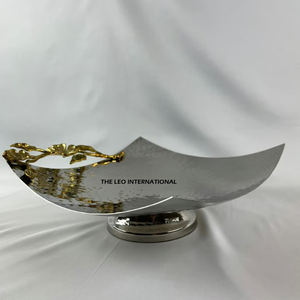 Plateau carré en acier inoxydable et verre miroir avec poignées en corde, finition polie brillante et design créatif - Product Image 5