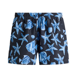 Shorts de bain mi-cuisses pour hommes - Séchage rapide, respirant, coupe-vent, 100 % polyester, tissu micro-cousu, fermeture à cordon, style décontracté - Product Image 5