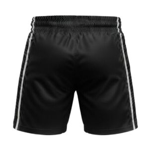 Shorts de sport athlétiques pour hommes, noirs, imprimés par sublimation, en polyester, avec cordon de serrage et bande latérale, pour le hockey sur glace, performance optimale - Product Image 2