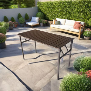 Lumetal Modern <b>Foldable</b> Outdoor <b>Dining</b> Room Furniture Vietnam PS Slat Metal Frame Waterproof Cushion Eco-Friendly Hotel Use - Product Image 3