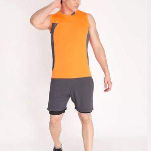 เสื้อกล้ามเล่นกีฬาสำหรับผู้ชายสีทึบเสื้อกล้ามแบบสั่งทำได้ - Product Image 4