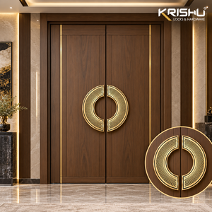 Luxury Durable Eco-Friendly Matt Antique Brass Traditional Double <b>Door</b> <b>Handle</b> for Kitchen & Dining/Living Room Use KRISHU <b>LOCKS</b> - Product Image 2