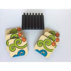 Posavasos de MDF con Acabado de Lujo Impreso, Resistentes a la Humedad, Protección para Mesa de Comedor, Cocina y Hogar, Tapetes Esmaltados para Café - Product Image 4