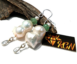 Baroque Pearl <b>Dangle</b> <b>Earrings</b> Solid 925 Sterling <b>Silver</b> White Wedding & Party Jewelry Handmade Gift for Her A+ Quality - Product Image 5
