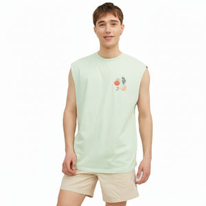 Camisetas sin Mangas Unisex para Hombre, al por Mayor, con Logotipo Personalizado, de Algodón y Fibra de Bambú, Ecológicas, de Secado Rápido, para Correr, Gimnasio y Entrenamiento Muscular - Product Image 1