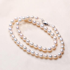 Collar de Perlas de Agua Dulce Reales de 6mm de Zhuji Mountain Lake, Accesorios de Alta Gama con Forma de Patata Pequeña - Product Image 2