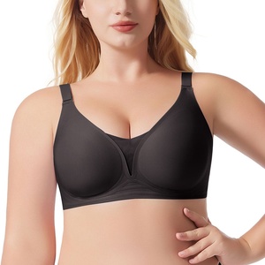 Sujetador sin aros para mujer, copa 3/4, tirantes ajustables, espalda en Y, cierre de tres corchetes, transpirable, de elastano/nailon, color liso, todo tipo - Product Image 4