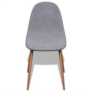 Set di Sedie da Pranzo Moderne in Tessuto Grigio 46 X 55 X 85 Cm con Gambe in Legno, Design Mid-Century Confortevole per Arredamento Casa - Product Image 3