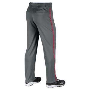 Pantalones de Béisbol Grises para Hombre con Franja Lateral Roja, de Poliéster que Absorbe la Humedad, Corte Regular, Cierre de Botones, Talla Adulto, Pantalones de Softbol - Product Image 2