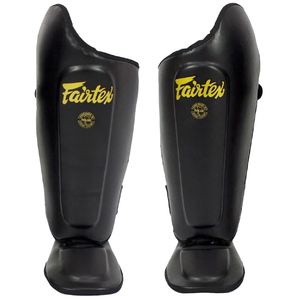 Espinilleras Fairtex de Cuero Blanco con Cierre Elástico Ajustable de Gancho y Bucle, Equipo de Protección para Boxeo y Artes Marciales, Unisex para Adultos - Product Image 3