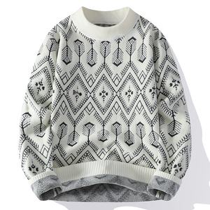 Pull en laine 100 % anti-boulochage pour homme, collection automne-hiver, motif tendance transfrontalier, logo frontal, nouveau modèle 9766 en chenille tricotée - Product Image 6