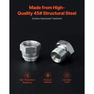 Kit di 64 Pezzi di Raccordi Idraulici in Acciaio Zincato BSPP, Tappi di Precisione per Filettatura, Accessori per Utensili Idraulici - Product Image 4
