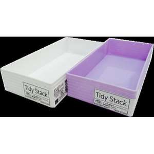 Vassoio portaoggetti bianco 6 Stack Tie-D M-Size - Product Image 1