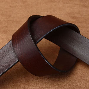 Men's Premium Quality Classic Casual Cow Hide Genuine Leather Belt <b>Adjustable</b> Length Steel Buckle Eco-Friendly Durable Heavy - Product Image 5