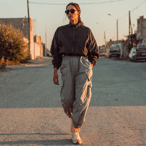 <b>Drawstring</b> Waist Windbreaker Pants Women High Quality Waterproof Rain Pants Ladies Rain <b>Trouser</b> - Product Image 6