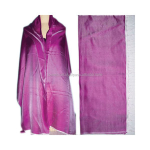 Custom square Design Digitally Printing Supplier Silk Satin Scarf <b>Shawl</b> for Women Personalized Banarsi Silk Purple Scarf - Product Image 2