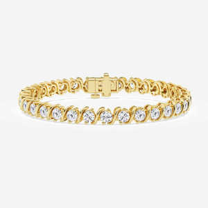 Bracelet de mode à maillons ouverts en forme d'hexagone avec diamant Moissanite taille ronde, bijoux délicats et étincelants, bijoux personnalisés - Product Image 3