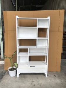 Modern White 6 Tier <b>Open</b> <b>Bookcase</b> Storage Floor Standing Shelf Unit for Home Office Living Room - Product Image 3