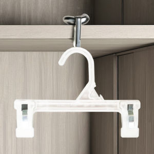 Paquete de 10 Perchas de Plástico de 20 cm con Pinzas (Sin Almohadillas de Goma) Agarre Fuerte, Suministro de Fábrica OEM - Product Image 1