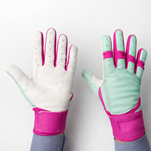 Prix de gros de haute qualité Gants de frappeur de baseball pour jeunes Gants de frappeur en cuir respirants robustes personnalisés pour hommes et femmes - Product Image 1