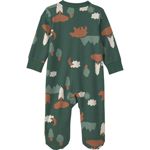 <b>Cute</b> Printed Footie Romper for Baby Girls with Snap Closure and Applique Feet Full Sleeve O-Neck Unisex Full-Season Wear - Product Image 6
