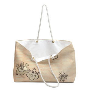 กระเป๋าถือผ้าฝ้ายออร์แกนิกสไตล์โบฮีเมียนสำหรับผู้หญิงกระเป๋าถือผ้าใบเชือกบิดหูหิ้วสำหรับตกแต่งตัวอักษรเป็นมิตรกับสิ่งแวดล้อม - Product Image 2