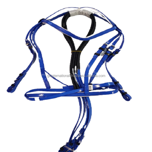 Brida de caballo azul de pvc de primera calidad, con relleno blanco y rizos - Product Image 5