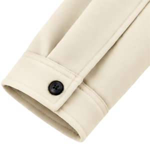 Chaqueta con Capucha para Hombre, Color Crema, con Botones al Frente, Manga Larga, con Bolsillos en el Pecho, Ropa Casual de Calle, para Venta al Por Mayor - Product Image 4