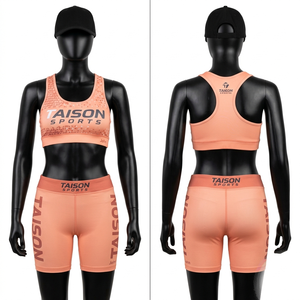 Conjunto Deportivo Premium de Top y Shorts de Poliéster y Spandex de 250 GSM, con Estampado Personalizado por Sublimación y Logotipo por Transferencia de Calor - Product Image 1