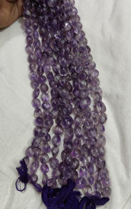 Cuentas de piedras preciosas de amatista natural Cuentas en forma de caída Cuentas perforadas hechas a mano para hacer joyas hechas a mano - Product Image 2