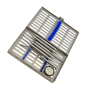 Juego de Instrumentos Dentales Manuales Ergonómicos de Acero Inoxidable, Incluye Cassette de Esterilización, Espejo, Explorador y Raspador, con Certificación CE - Product Image 2