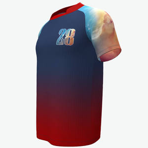 Camiseta Deportiva Ajustada de Rugby para Hombre, Blanca, Verde Azulado y Amarilla, de Manga Corta, con Bloques de Color Sublimados - Product Image 5