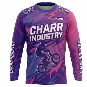 Maillot de cyclisme BMX personnalisé unisexe, vêtements de sport respirants, séchage rapide, extensible, manches longues, tissu 180g, toutes saisons - Product Image 1