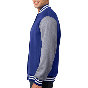 New Latest Design Geometric Stand Collar Varsity <b>Jacket</b> for <b>Men</b> 100% Wool Soft Fabric Streetwear High Quality Sportswear - Product Image 3