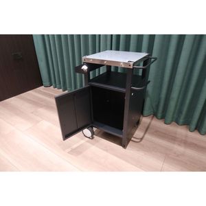 Carrello per Barbecue da Esterno con Vano Portaoggetti, Mobili da Patio e Utensili per BBQ, Pratico Tavolo da Esterno con Ganci per Spezie - Product Image 5