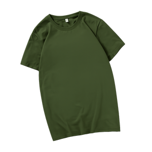 Bangladesh China Factory Price Custom Logo Embroidery CVC plus size round neck solid color texture blank T-shirt - Product Image 2