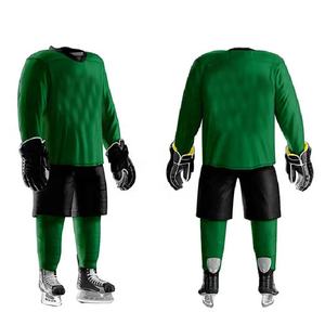 ชุดฮ็อกกี้น้ำแข็งชุดเครื่องแบบฮ็อกกี้น้ำแข็งโพลีเอสเตอร์แห้งเร็วชุดออกกำลังกายผ้านุ่มระบายอากาศได้ดี - Product Image 1