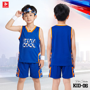 Ensemble Maillot de Basketball Luxe Tendance pour Enfants – Débardeur Col V en Polyester à Séchage Rapide – Tenue de Sport KID-06 Just Play - Product Image 3
