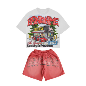 Conjunto de Dos Piezas de Verano para Mujer de Alta Calidad, Top Corto y Pantalones Cortos, Tela Suave y Elástica, Ropa Casual Cómoda, Logotipo Personalizado - Product Image 3