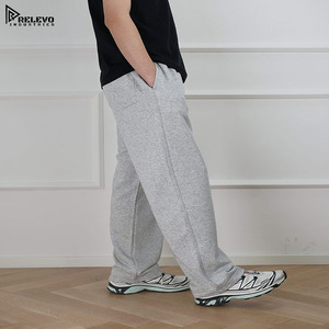 กางเกงวอร์มเทอร์รี่ผ้าฝ้าย 100% เนื้อหนา – กางเกงขากว้างป้องกันการเป็นขุยพร้อมเอวยางยืด รับผลิตตามแบบ OEM - Product Image 2