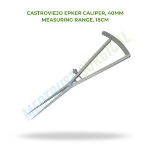 Calibre Castroviejo Epker 40 mm 18 cm, instrument de mesure chirurgical pour la microchirurgie de la colonne vertébrale, utilisation de précision - Product Image 2