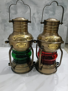 Lanterne Nautique Marine Vintage en Laiton, Lampe à Huile Maritime, Style Antique, Lumière Décorative Marine, Décoration de Maison Côtière - Product Image 1