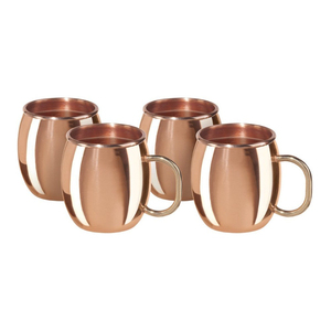 Mug à Moscow Mule en cuivre pur artisanal de qualité supérieure, finition martelée, avec poignée en laiton doré, écologique - Product Image 4