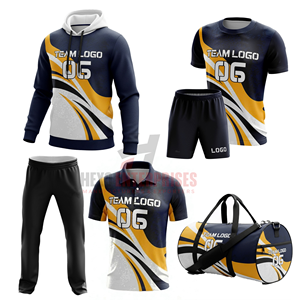Tenues de football personnalisées confortables pour les équipes universitaires avec options d'impression complètes, maillots de football pour hommes, vêtements de sport - Product Image 4
