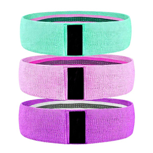 Bandes de Résistance en Tissu Rouge en Gros, Logo Personnalisé, Étiquette Vierge, Bande Élastique Antidérapante pour Hanches, pour Entraînement en Salle de Sport et Fitness - Product Image 6